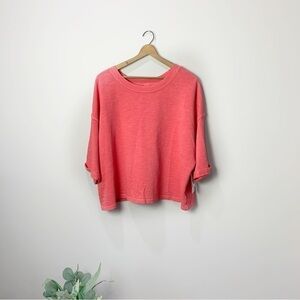 [Old Navy] NEW Washed Vintage Pink Pullover Crewneck Slouchy Lounge Sweater